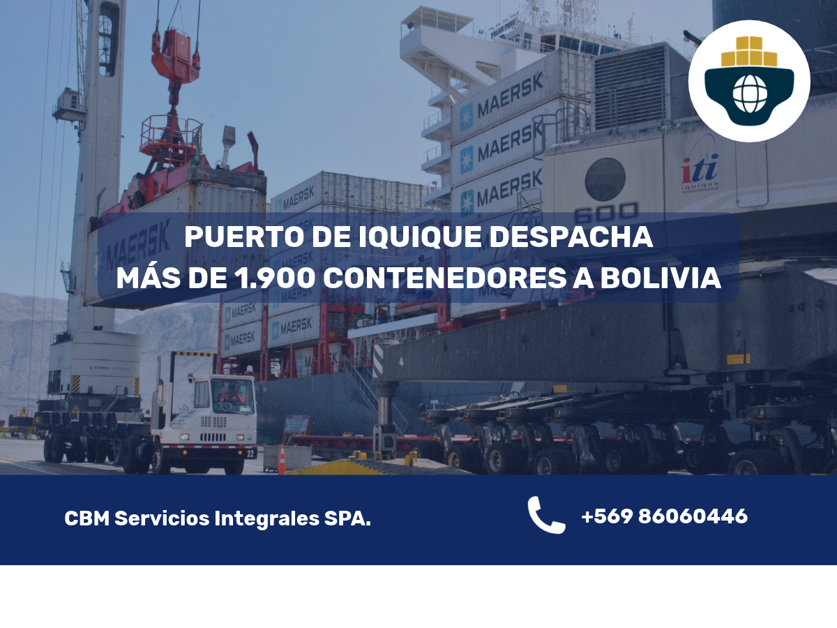Puerto de Iquique despacha más de 1.900 contenedores a Bolivia